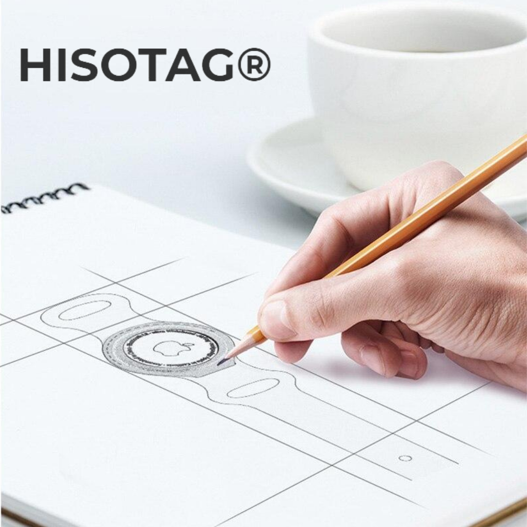 designer hand drafting hisotag pet collar