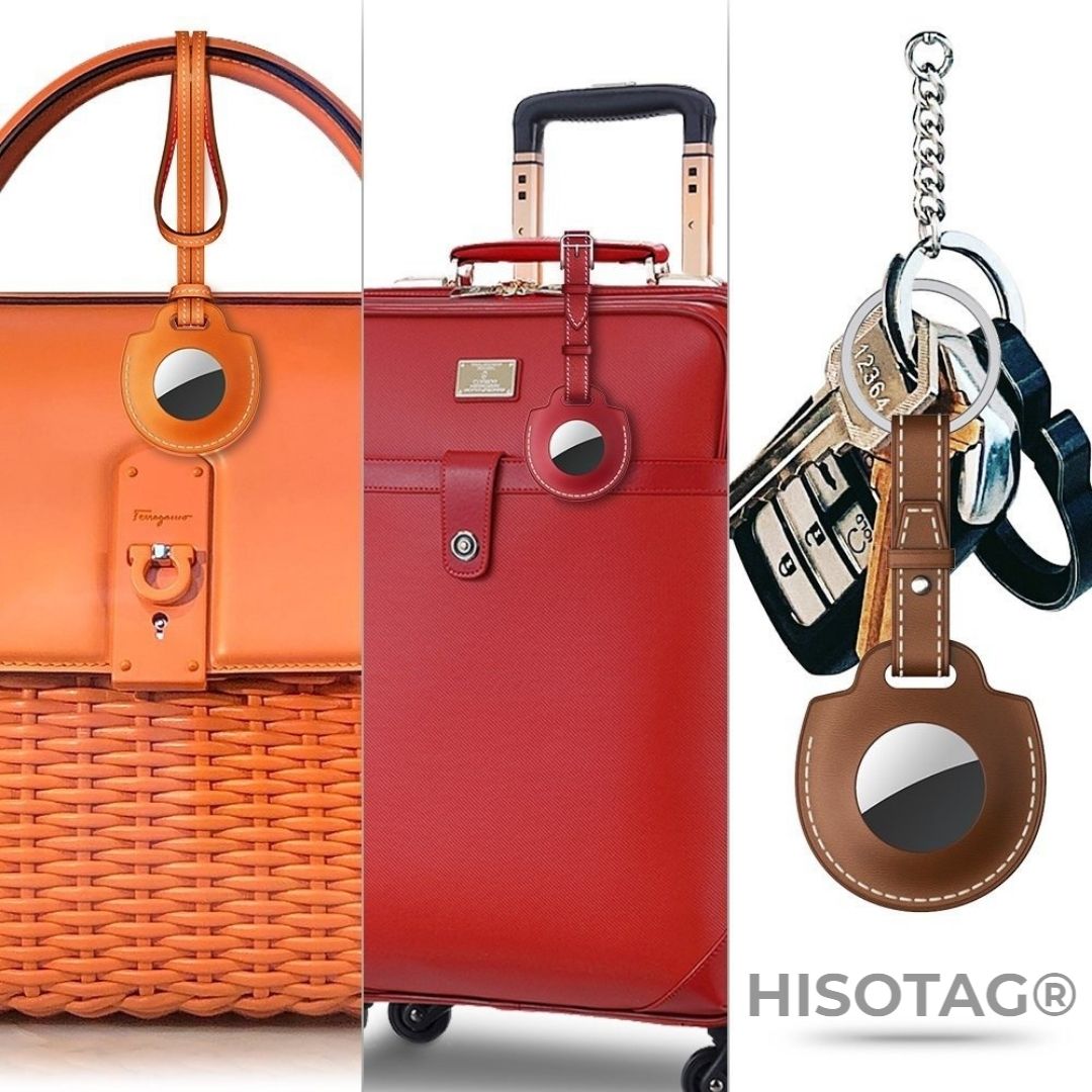 airtag leather case for bag, luggage, key ring