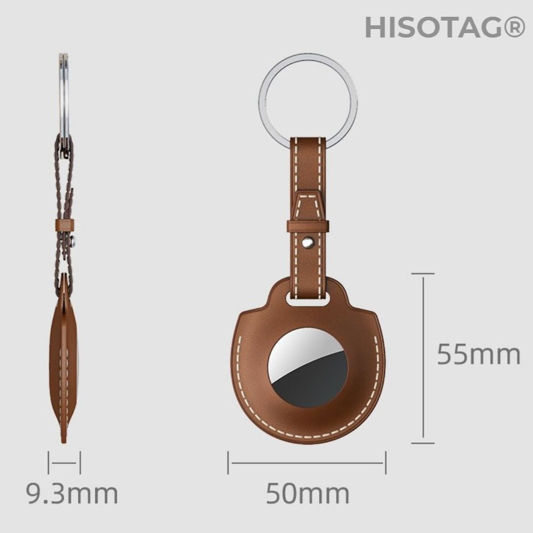 airtag brown leather case size